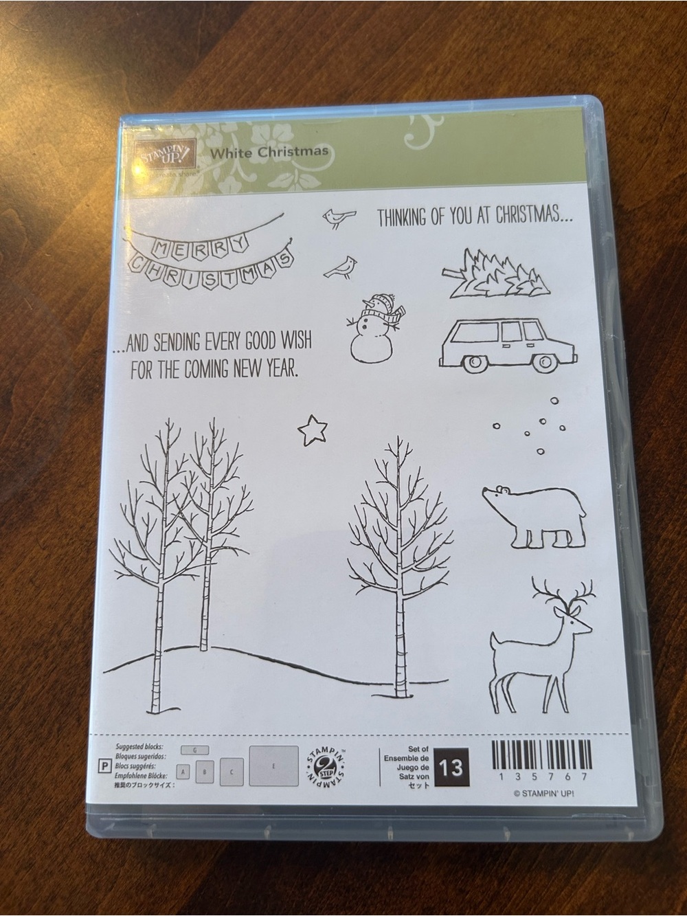 Stampin’ Up! White Christmas Photopolymer Stamp Set Retired 13 Pc #135767